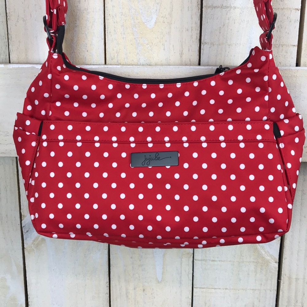 Jujube hobobe red Minnie polka dot diaper bag